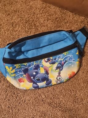 Kids Blue Stitch Graphic Waist Bag Fanny Pack